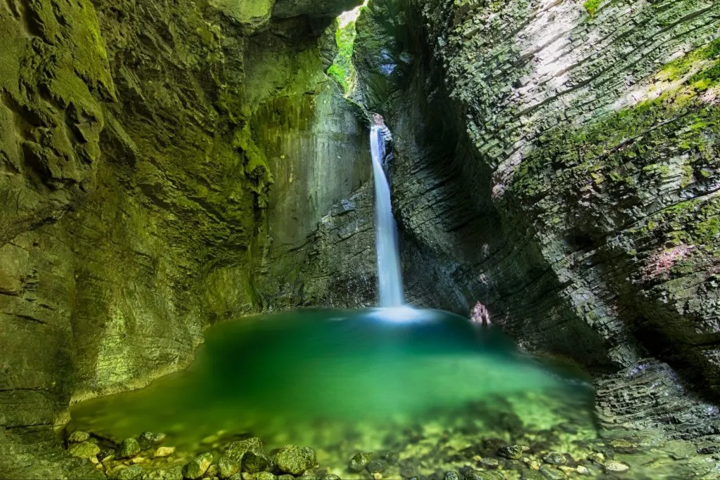 La célèbre chute d'eau de Kozjak