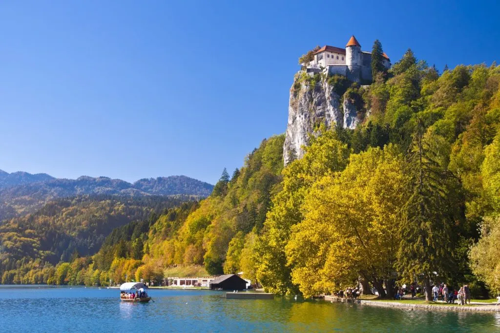Sunny day on lake Bled