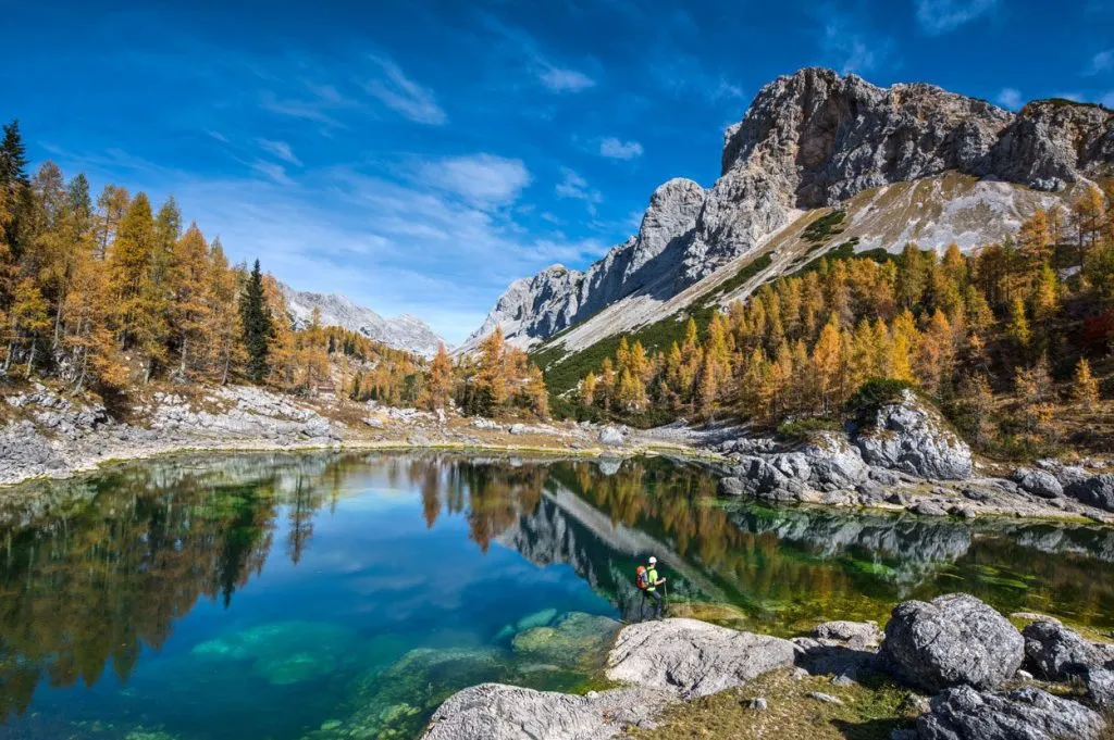 Hiking and discovering breathtaking views of Triglav lakes